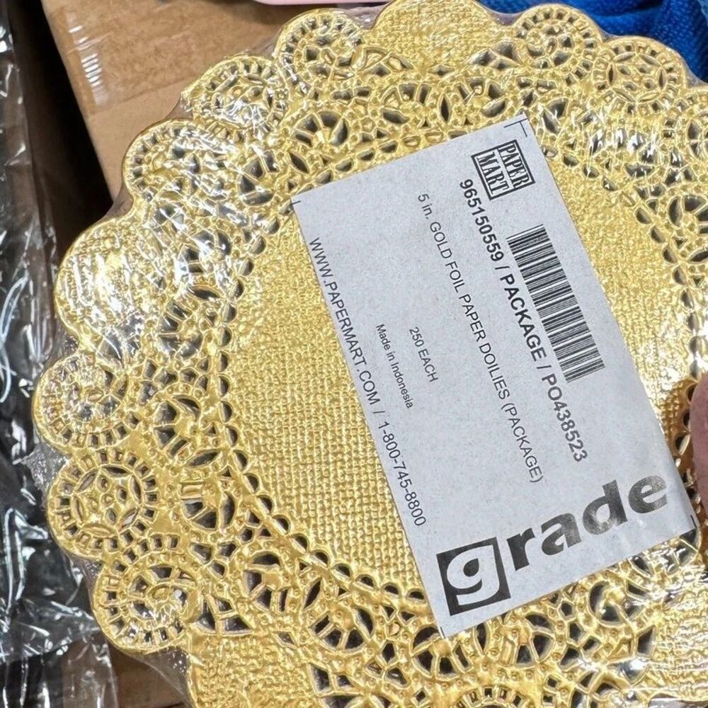 5" Gold Foil Paper Doilies 500 Count